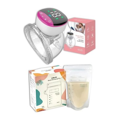 PACK EXTRACTOR LECHE MANOS LIBRES + BOLSAS ALMACENAMIENTO - 1