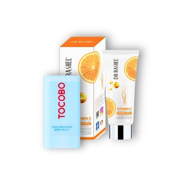 SET STICK SOLAR TOCOBO + CREMA BLANQUEADORA FACIAL DRRASHEL - 1