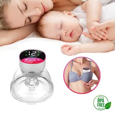 EXTRACTOR DE LECHE MATERNA PORTÁTIL MANOS LIBRES FUCSIA - 1