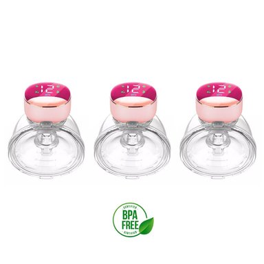 EXTRACTOR DE LECHE MATERNA PORTÁTIL MANOS LIBRES ROSADO-03 UNID - 1