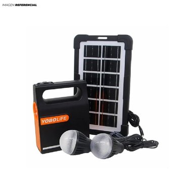 KIT DE LINTERNA CON PANEL SOLAR MÁS RADIO Y FOCOS - 2
