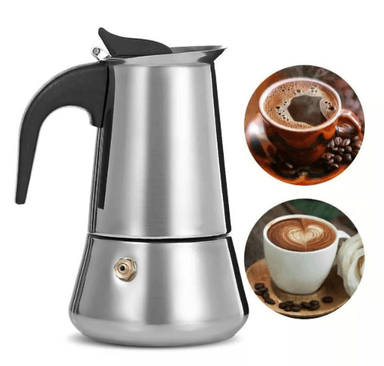 CAFETERA ITALIANA 6 TAZAS ACERO INOX ESPRESSO MAKE