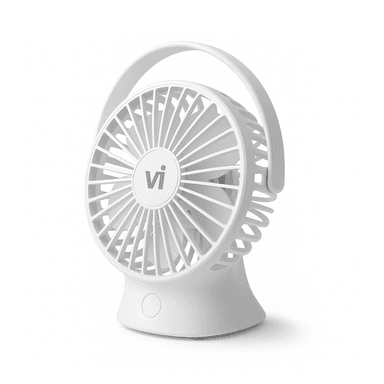 VENTILADOR PORTÁTIL VIVIBOX MINI, RECARGABLE, POTENTE, HASTA 4.5 HORAS, 3 VELOCIDADES, BLANCO