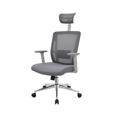 SILLA DE OFICINA MOBEL ART PERU DELPHI 2 PRESIDENTE GRIS ERGONÓMICA MOBELART