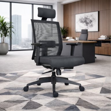 SILLA DE OFICINA PRESIDENTE NOHA BN NEGRO MOBEL ART