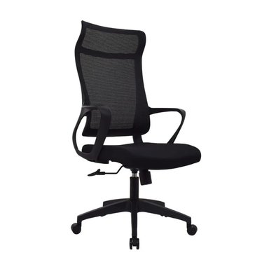 SILLA DE OFICINA PRESIDENTE RIGS TAPIZADA NEGRO MÖBELART