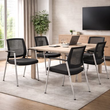 SILLA DE OFICINA VISITA AMIA NEGRO MÖBELART