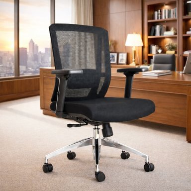 SILLA DE OFICINA GERENTE DELPHI 2 BA NEGRO  MÖBELART