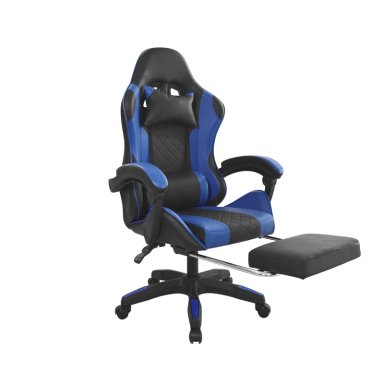 SILLA GAMER BYD NEGRO/AZUL CON REPOSAPIÉS MÖBELART