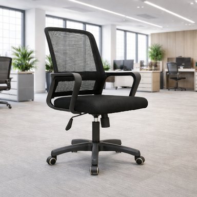 SILLA DE OFICINA GERENTE KILL BN NEGRO MOBELART