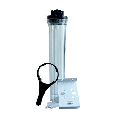 PORTAFILTRO TRANSPARENTE CON PURGA 2.5X20 CONEX. 1/2' MODEL. NW-BR20K-PET 1/2'