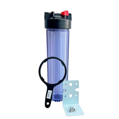 PORTAFILTRO TRANSPARENTE CON PURGA 4.5X20 CONEX. 1'