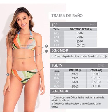 BIKINI MUJER CHAMELA NEGRO 22745 BOTTOM GRADUABLE - 3