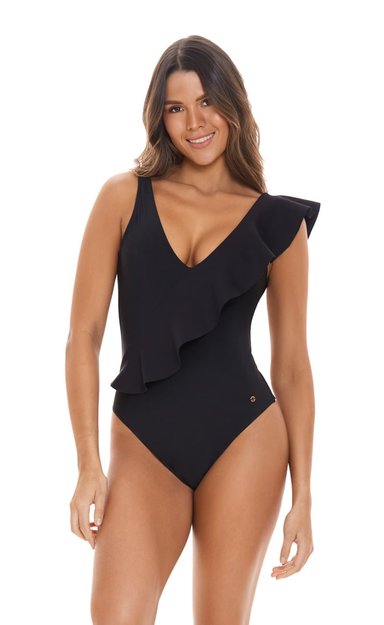 ROPA DE BAÑO MUJER CHAMELA NEGRO 42885 EFECTO FAJA - 1