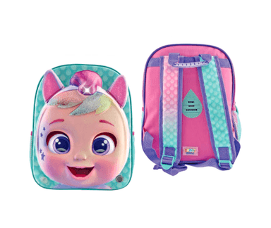 MOCHILA SCOOL MOCHIKIDS ROSADO BEBÉ CRY BABIES CON LUZ Y SONIDO