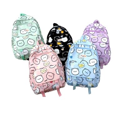 MOCHILA KAWAII GENÉRICA PORTA LAPTOP DISEÑO OSITOS