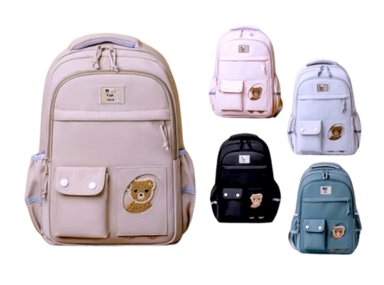 MOCHILA KAWAII GENÉRICA PORTA LAPTOP DISEÑO OSITO