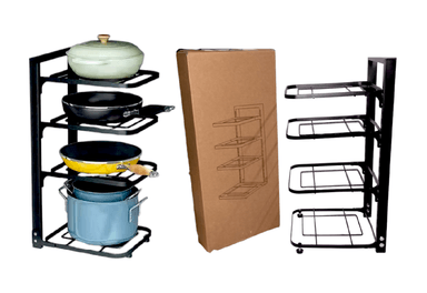 ESTANTE PARA OLLAS GENÉRICO - ORGANIZADOR 4 NIVELES.