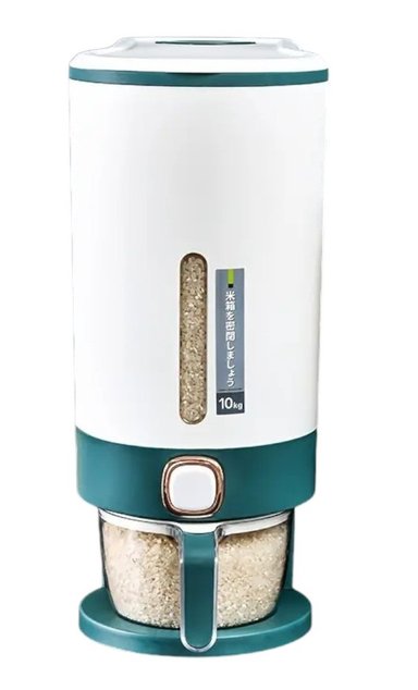 DISPENSADOR DE ARROZ Y MENESTRAS X 10 KLS.VERDE