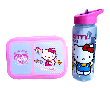 SET KITTY RUEDAS MOCHILA LONCHERA CARTUCHERA TOMATODO Y TAPER - 2