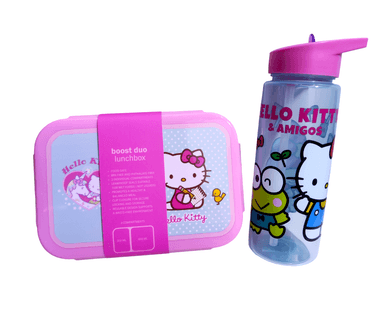 SET KITTY RUEDAS MOCHILA LONCHERA CARTUCHERA TOMATODO Y TAPER - 3