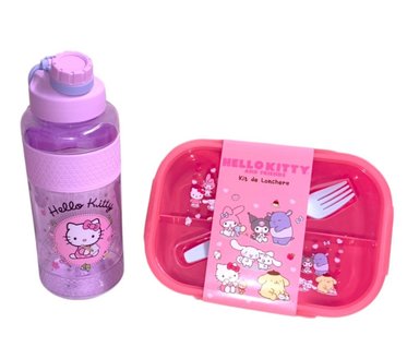 SET RUEDAS KITTY MOCHILA LONCHERA CARTUCHERA TOMATODO Y TAPER - 2