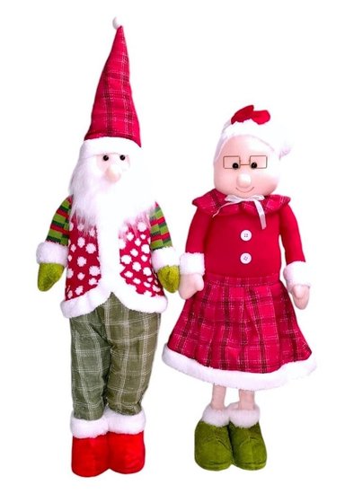 MUÑECOS PATILARGOS MAMÁ Y PAPÁ NOEL