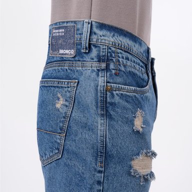 BERMUDA BRONCO HOMBRE - SALVAJE VI DENIM RIGIDO - 3