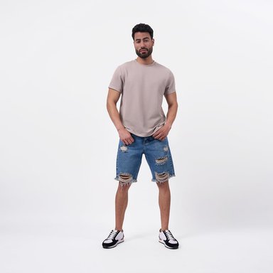 BERMUDA BRONCO HOMBRE - SALVAJE VI DENIM RIGIDO - 4