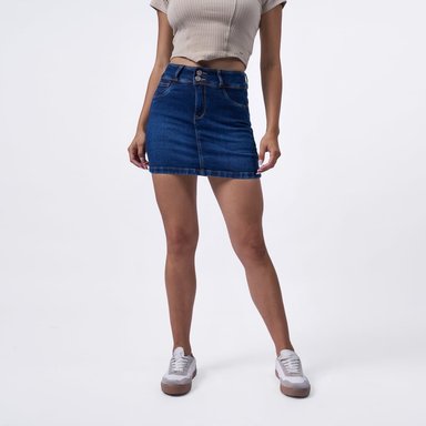 FALDA SHORT BRONCO MUJER - CHICAMIC - I DENIM STRECH