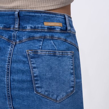 FALDA SHORT BRONCO MUJER - CHICAMIC - I DENIM STRECH - 4