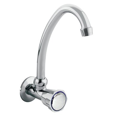 GRIFERÍA TREBOL ECO LLAVE DE ½” A LA PARED PARA COCINA CROMO