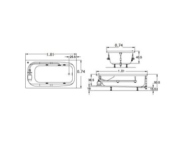 JACUZZI OMISSE RECTANGULAR 181X74CM FLORENCIA - 3