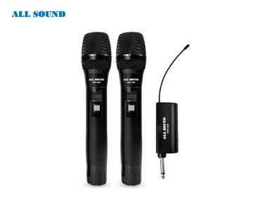 MICROFONO INALAMBRICO DUAL UHF ALL SOUND WP-20B