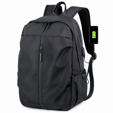 MOCHILA NEGRO ELEGANTE FASHION IMPERMIABLE PORTA LAPTO