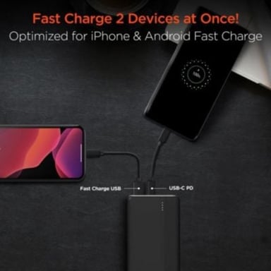 POWER BANK HYPERJUICE HYPERGEAR - 10,000 MAH - 20W FAST CHARGE - IPHONE - SAMSUNG - 4