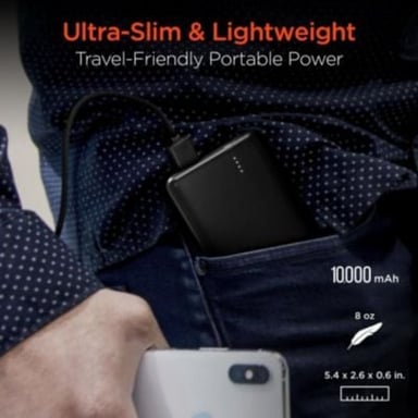POWER BANK HYPERJUICE HYPERGEAR - 10,000 MAH - 20W FAST CHARGE - IPHONE - SAMSUNG - 5