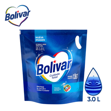 DETERGENTE LÍQUIDO BOLIVAR FLORAL ACTIVE CARE 3 LITROS