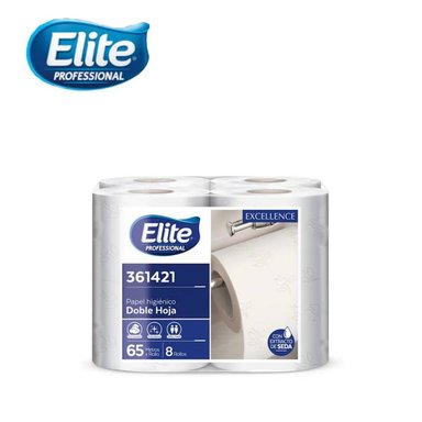 PAPEL HIGIÉNICO ELITE DOBLE HOJA 8 ROLLOS EXCELLENCE 65 MTS