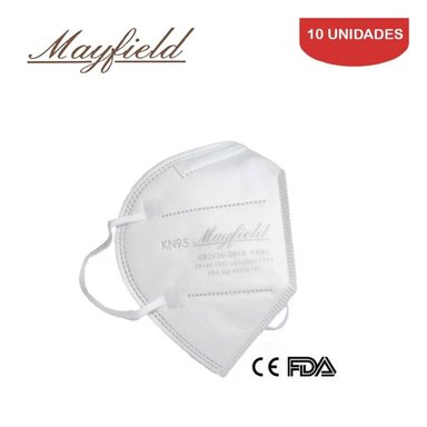 MASCARILLA MAYFIELD KN95 5 CAPAS BLANCO 10 UNIDADES