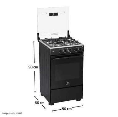 COCINA A GAS GLP INDURAMA 4 HORNILLAS GOYA NEGRO - 3