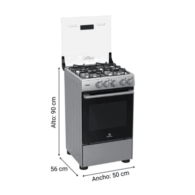 COCINA DE PIE A GAS INDURAMA 4 QUEMADORES FONTANA + LICUADORA OSTER BLANCA - 4