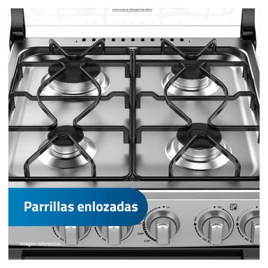 COCINA DE PIE A GAS INDURAMA 4 QUEMADORES FONTANA + LICUADORA OSTER BLANCA - 5