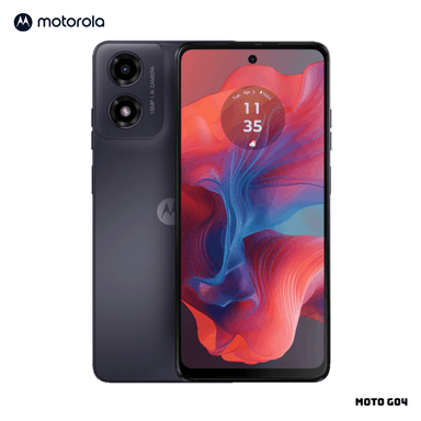 CELULAR MOTOROLA MOTO G04 128GB ROM 4GB RAM 16 MP 6.5" NEGRO COSMICO