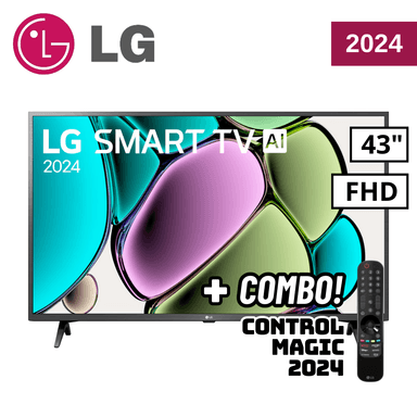 TELEVISOR LG 43 SMART TV THINQ AI WEBOS HUB FHD LED 2024 - 43LR6000PSA + CONTROL MAGIC 2024 - 1