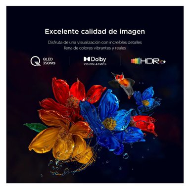 TELEVISOR TCL 75 QLED SMART TV GOOGLE TV 4K UHD - 75T6C - 7