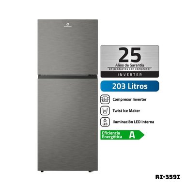 REFRIGERADORA INDURAMA 203 L TOP FREEZER CROMA RI-359I