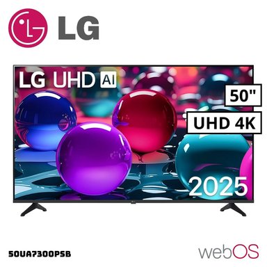 TELEVISOR LG 50 SMART TV AI WEBOS 4K UHD 2025 50UA7300PSB