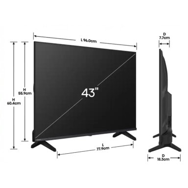 TELEVISOR HISENSE 43 FHD SMART TV VIDAA MODELO 2025 - 43A4NV - 3