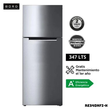 REFRIGERADORA BORD 347 L TOP FREEZER PLATEADO - RE340NFI-H